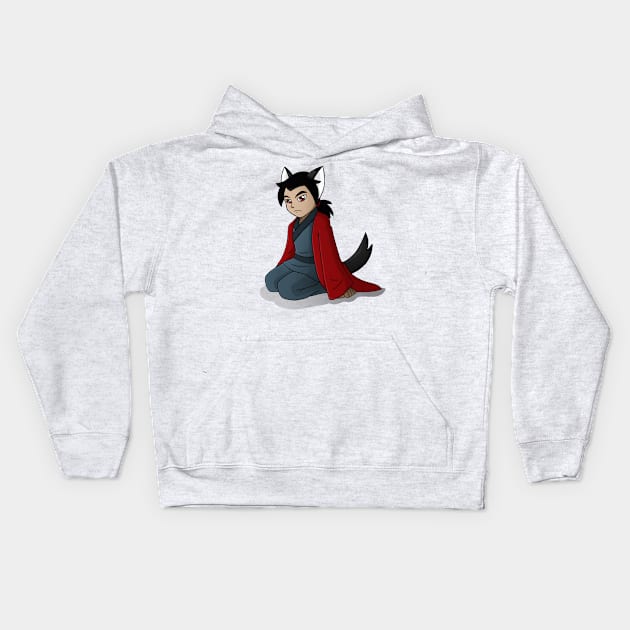 Inugami Marcus Kids Hoodie by Firestorm Fox